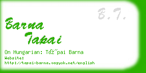 barna tapai business card